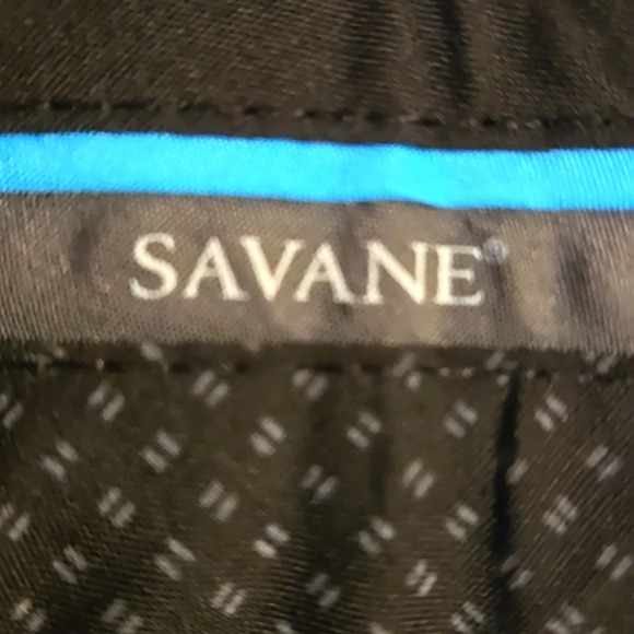 Savane Flat Front Straight Leg Black Dress Pants Men's Washable size 32X30 - Picture 8 of 13